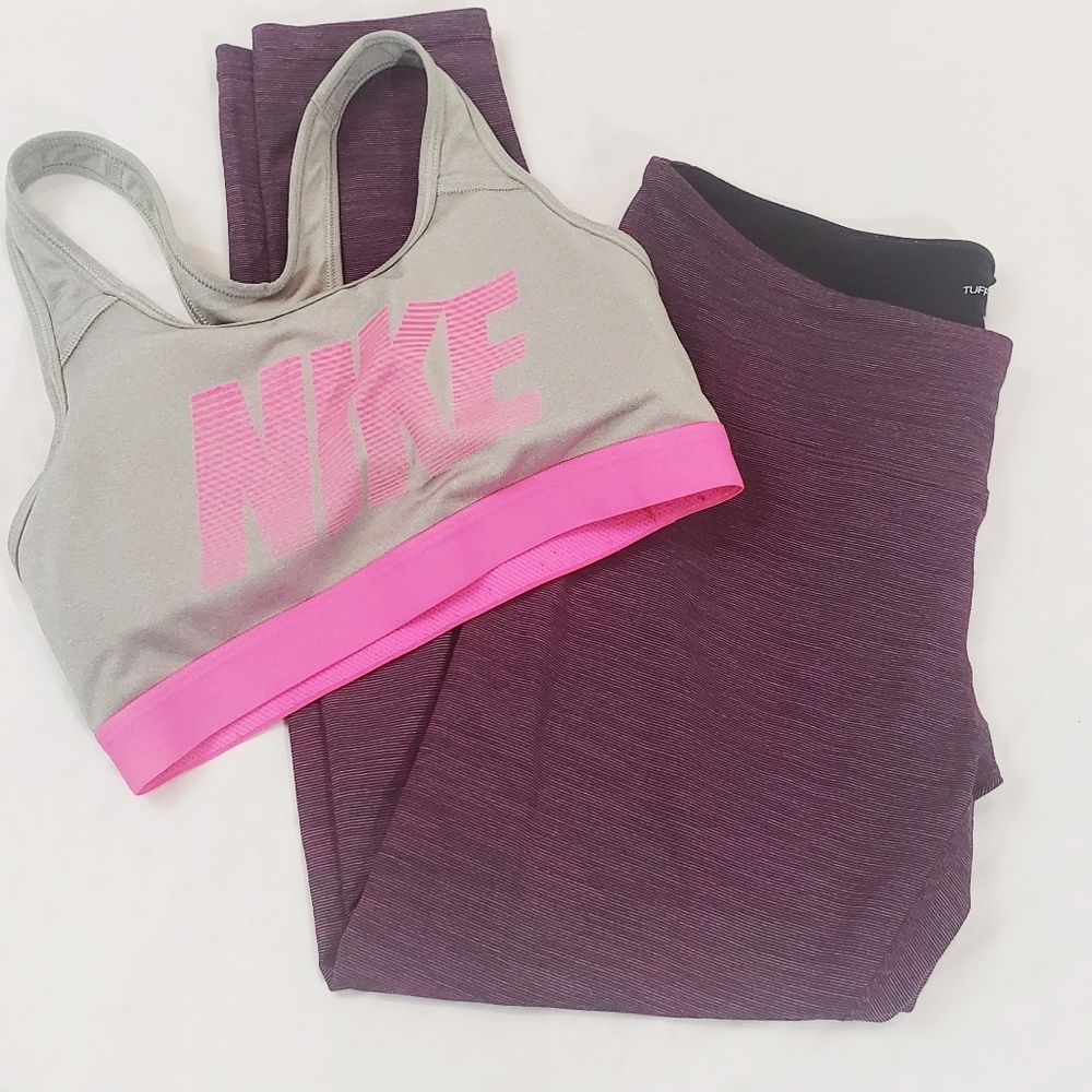 Tuff Athletics Leggings & Nike Sports Bra S/M